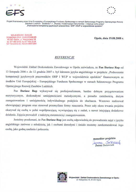 Referencje – WZDZ Opole